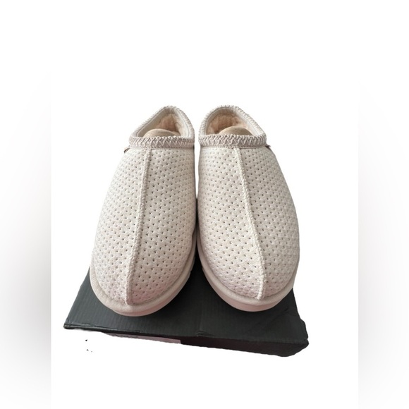 NIB UGG Men’s Tasman Flecked Knit Cream Slippers in size Men’s 13 main image 4